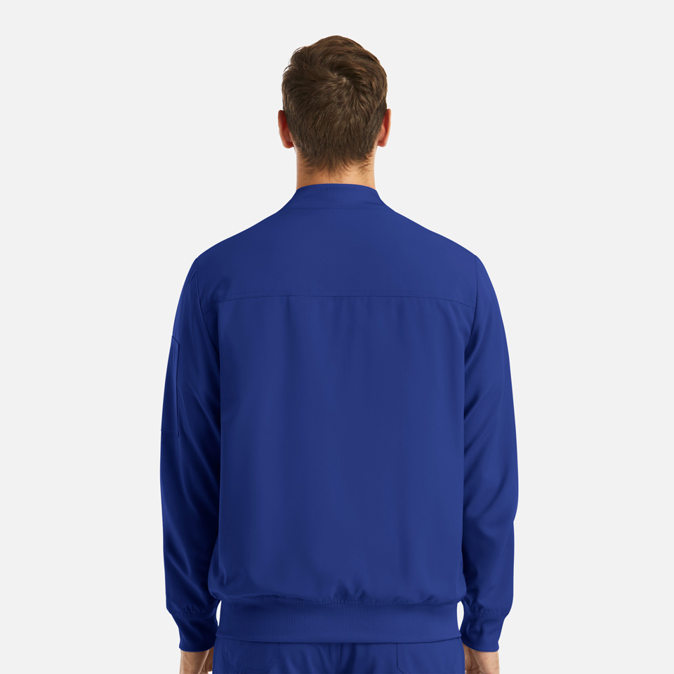 Momentum by Maevn 5861 MensFullZipBomberJacket GalaxyBlue GBL 02 Maevn Scrubs