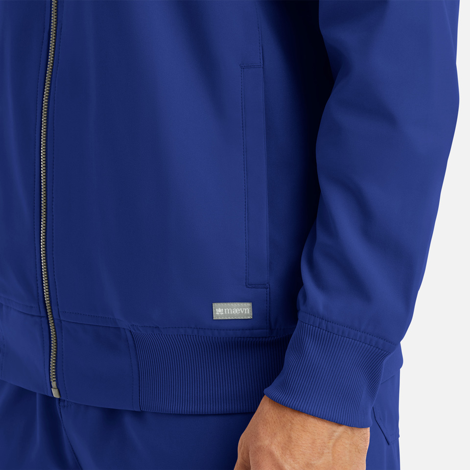 Momentum by Maevn 5861 MensFullZipBomberJacket GalaxyBlue GBL 04 Maevn Scrubs