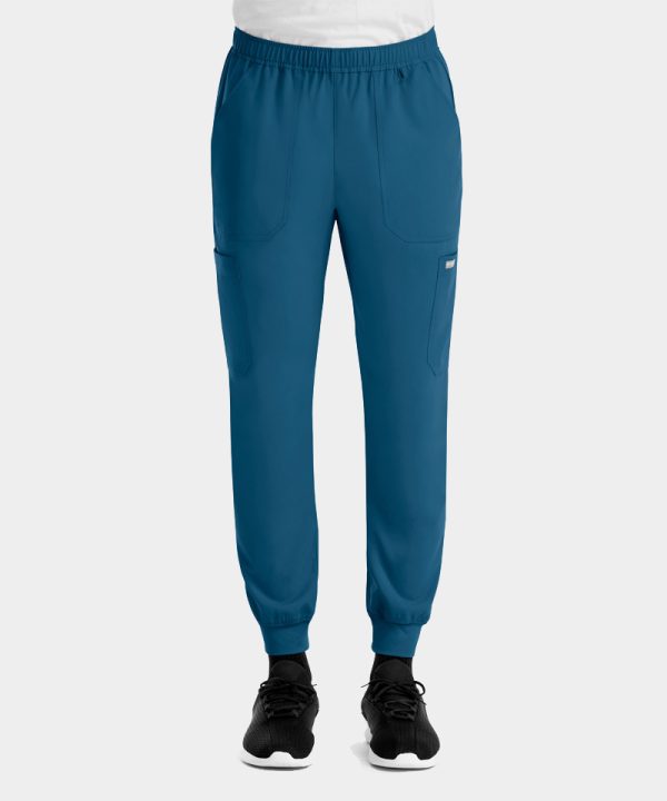 Men's Full Elastic Waistband Jogger Pant | 5892 - Caribbean Blue, XS-SHORT