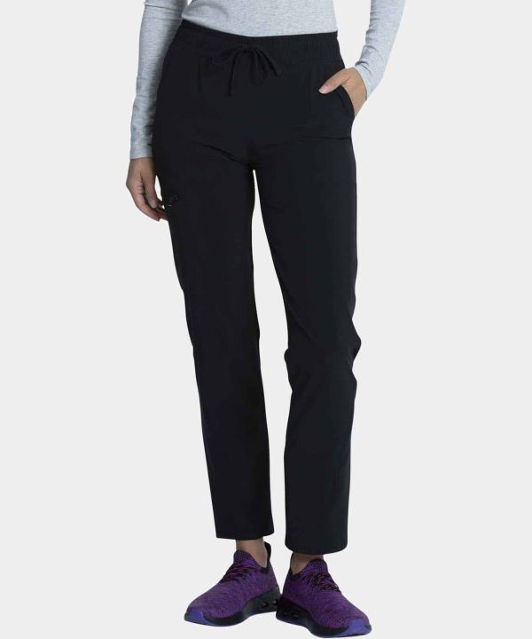 Mid Rise Tapered Leg Drawstring Pant Regular Length | CKA184 - Black, XXS