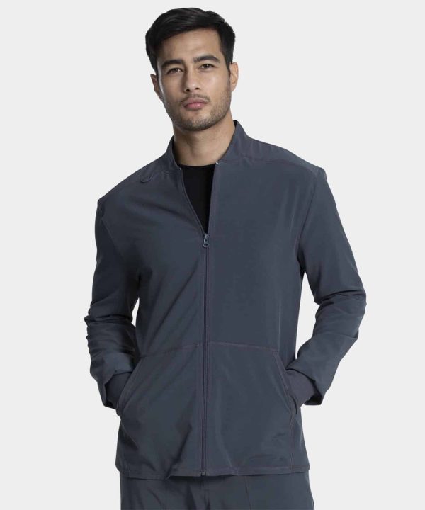 Men's Zip Front Jacket | CKA387 - Pewter, 2XL