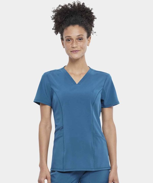 V-Neck Top | CKA684 - Caribbean Blue, 2XL