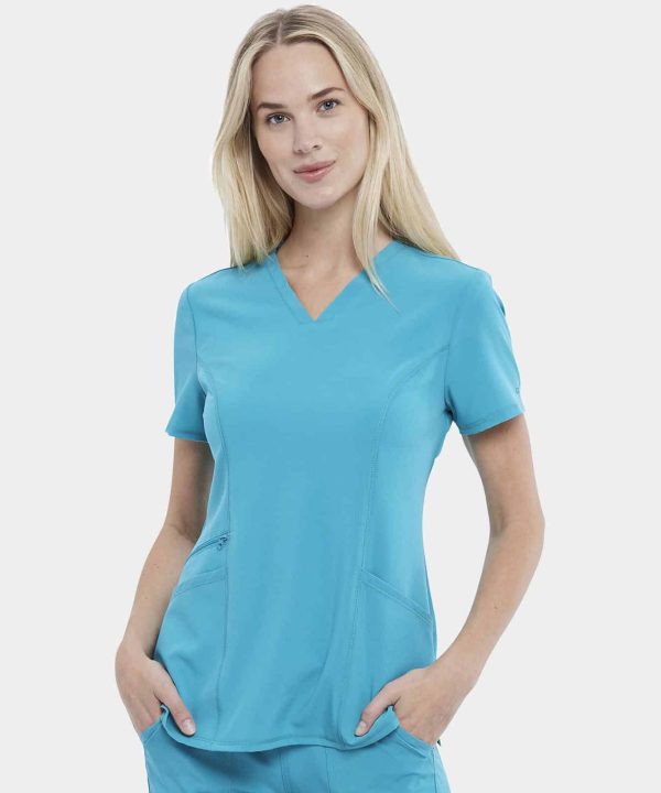 V-Neck Top | CKA684 - Teal, 5XL