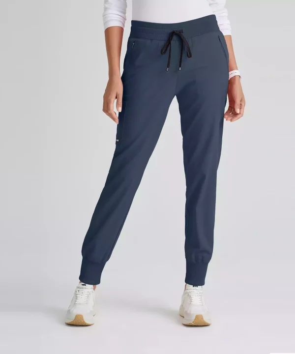 Grey's Anatomy Spandex Stretch Eden Jogger-5 Pocket Scrubs | GRSP537 - Steel, MD