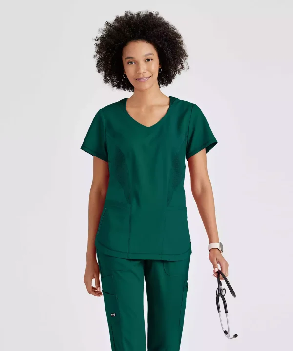 Women's Sport Neck Scrub Top | GRST124