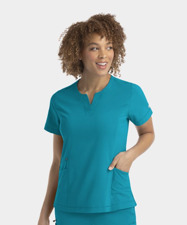 Women's Notched Neck Top | 4802