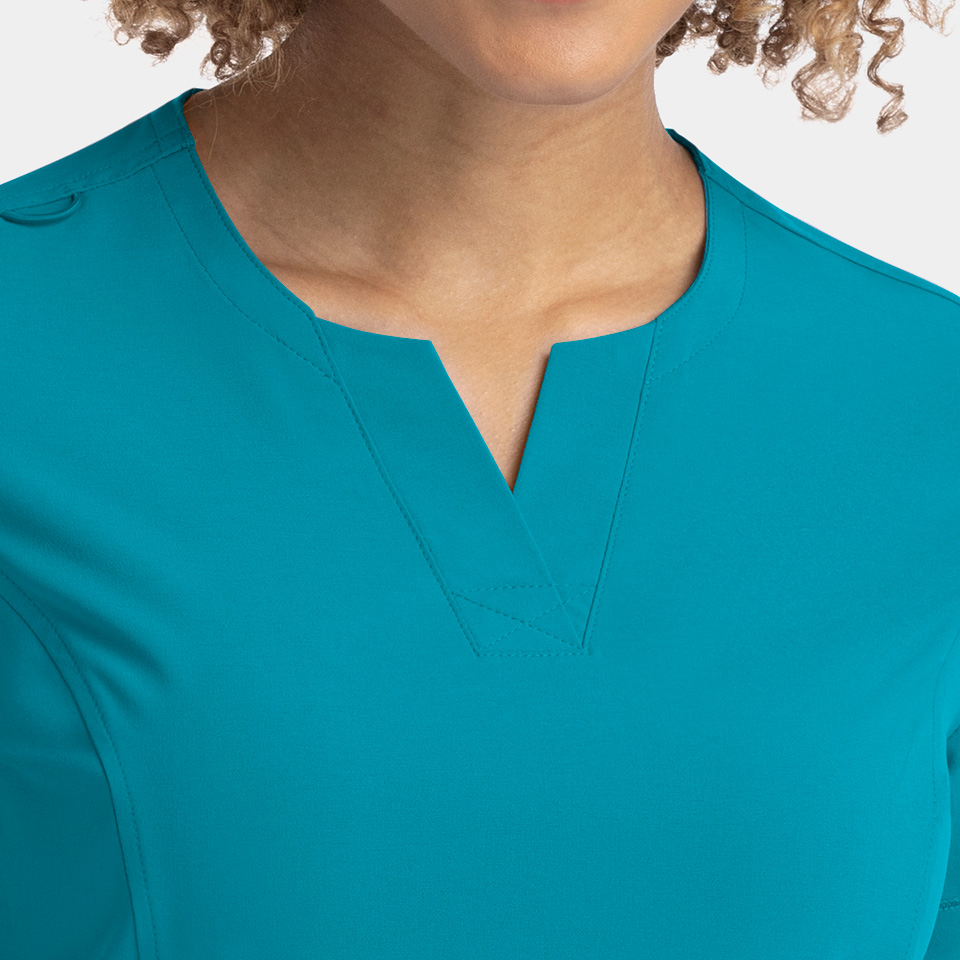 Women's Notched Neck Top | 4802 3 Women's Notched Neck Top | 4802 - Image 3